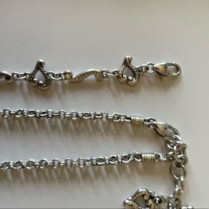 17” Brighton Heart necklace and bracelet, silver